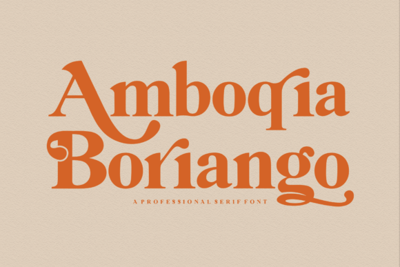 Amboqia Boriango: The Serif Typeface That Elevates Small Business Branding