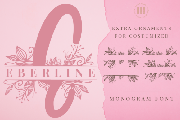 Eberline Monogram: A Sweet Decorative Typeface for Editorial Design